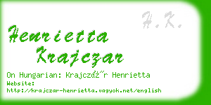 henrietta krajczar business card